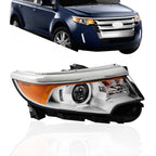 Right Side Headlight For 2011 2013 2014 Ford Edge Halogen Chrome W/o DRL