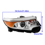 Right Side Headlight For 2011 2013 2014 Ford Edge Halogen Chrome W/o DRL