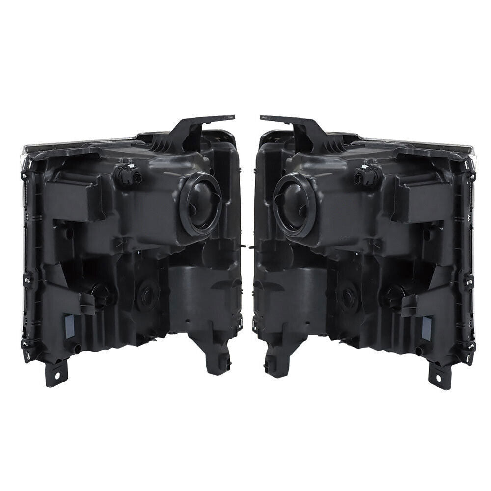 Left+Right Headlights For 2016-18 Chevy Silverado 1500 HID w/ DRL Chrome