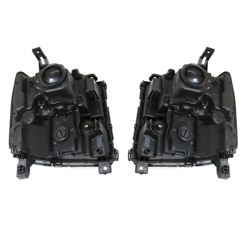 Left+Right Headlights For 2016-18 Chevy Silverado 1500 HID w/ DRL Chrome