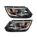 RH&LH Headlight Halogen W/LED DRL For 2016-18 Ford Explorer Sport Black
