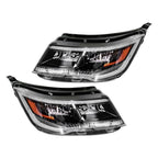 RH&LH Headlight Halogen W/LED DRL For 2016-18 Ford Explorer Sport Black