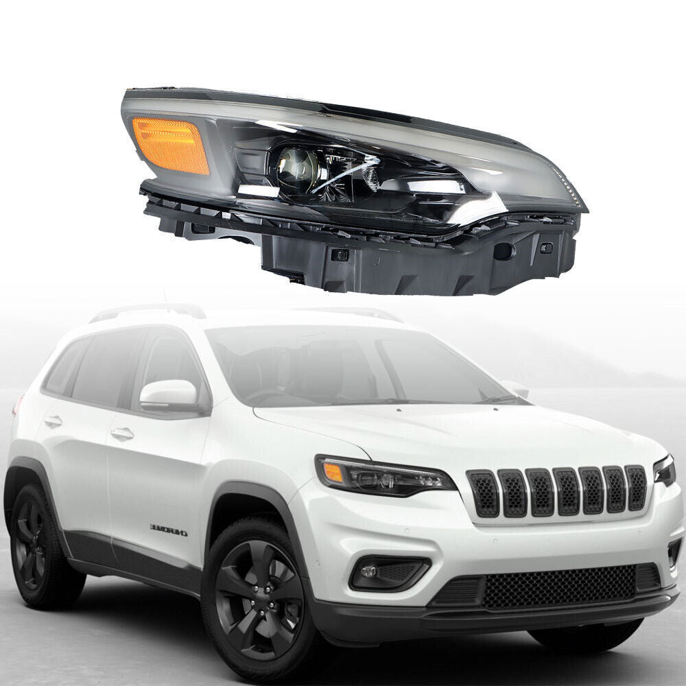 Right Headlight For 2019-2022 Jeep Cherokee LED Passenger Side Headlamp