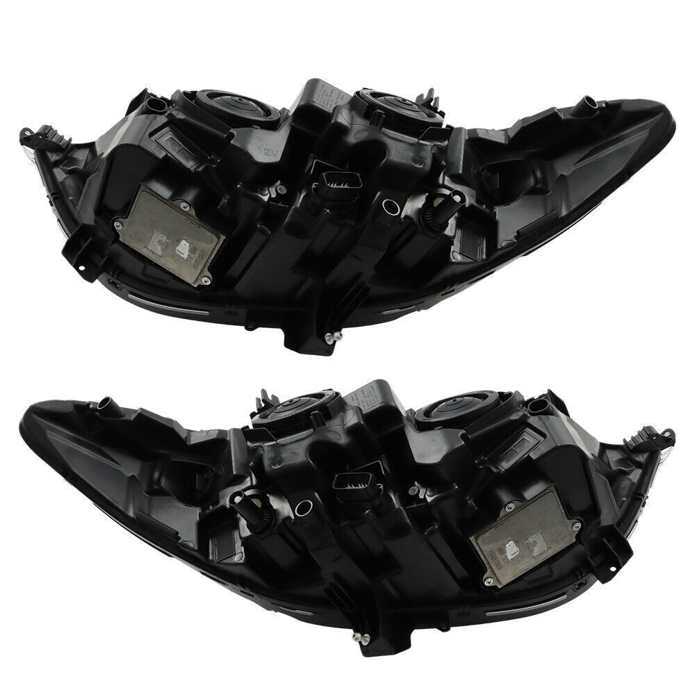 Right+Left Headlights For 2017-2019 Ford Fusion Halogen+LED DRL Headlamp