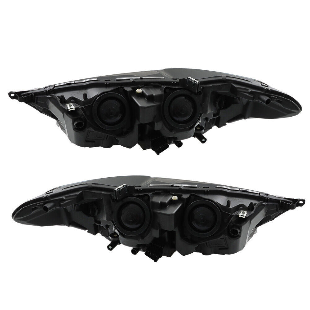 Right+Left Headlights For 2017-2019 Ford Fusion Halogen+LED DRL Headlamp