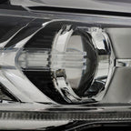 Right+Left Headlights For 2017-2019 Ford Fusion Halogen+LED DRL Headlamp