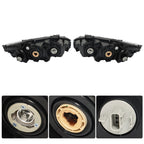 Pair Halogen W/LED DRL Headlight For 2016-2020 Honda Civic Electroplated