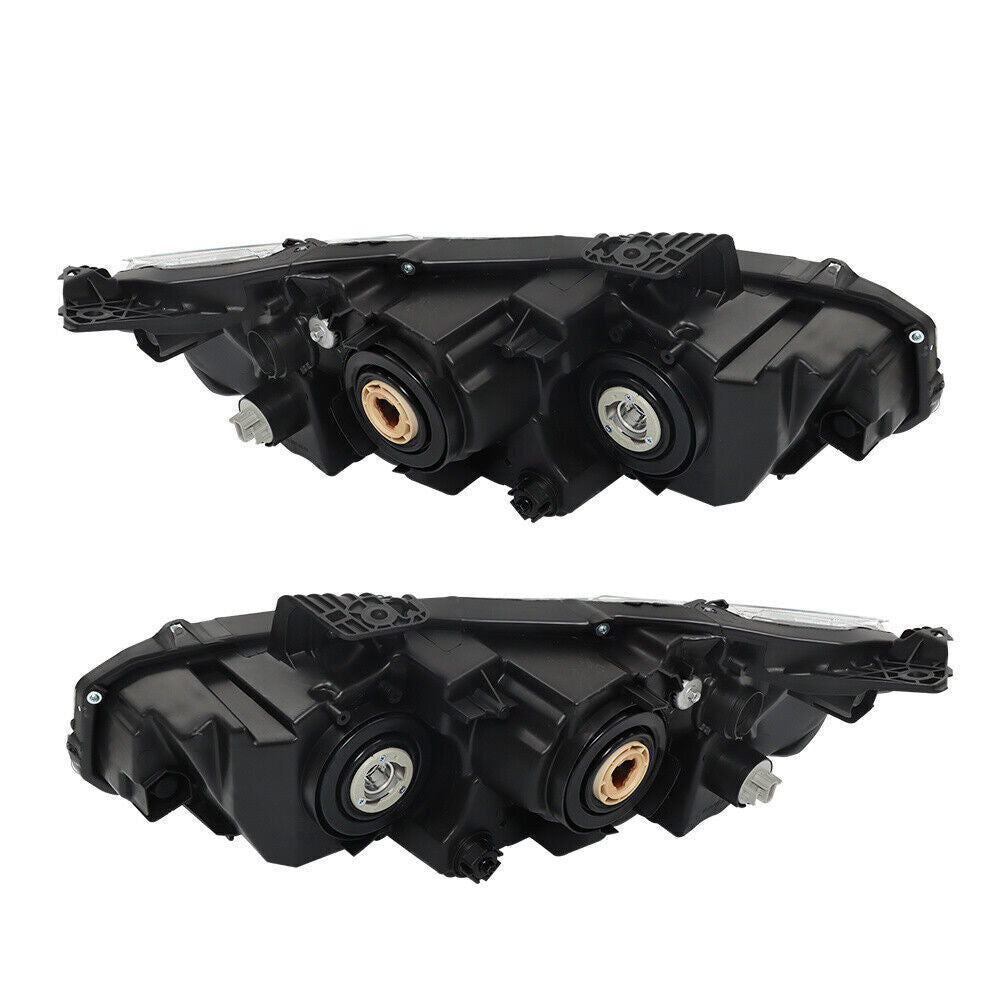 Pair Halogen W/LED DRL Headlight For 2016-2020 Honda Civic Electroplated
