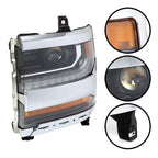 Left Headlight For 2016-2018 Chevy Silverado 1500 HID/Xenon w/ LED DRL