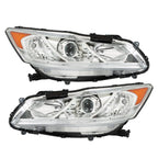 Left+Right Headlights For 2016 2017 Honda Accord Sedan 4Dr W/DRL Halogen