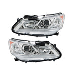 Left+Right Headlights For 2016 2017 Honda Accord Sedan 4Dr W/DRL Halogen