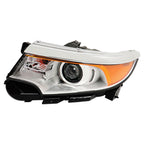 Right&Left Headlights For 2011-2014 Ford Edge Halogen Chrome Clear Lamps
