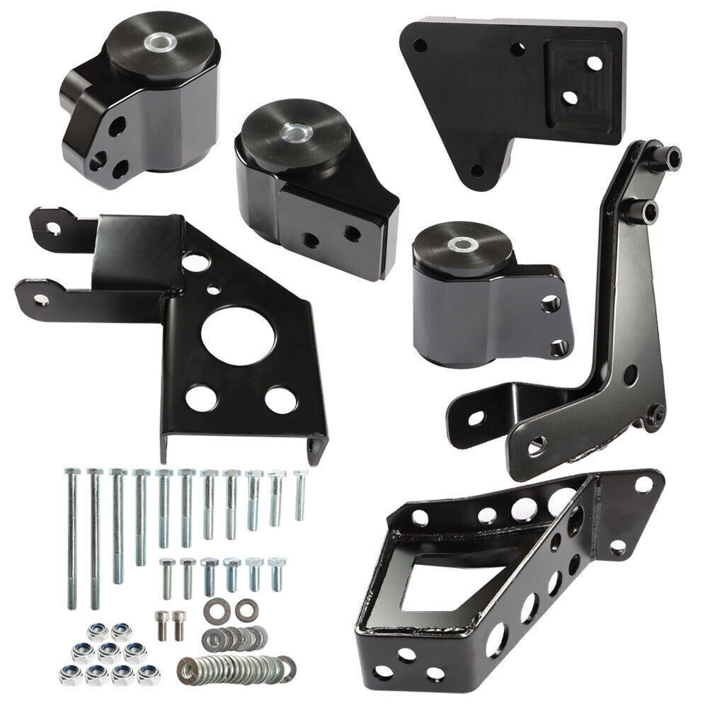DC Engine Mounts Black For Civic EG K20 K24 K-Series DC2 EG6 1992-1995