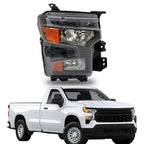 Right Headlight For 2022-2024 Chevrolet Silverado 1500 W/Halogen Clear