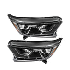 RH+LH Headlight For 2017-2022 Honda CR-V Halogen W/LED DRL Black Housing