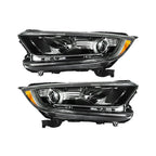 RH+LH Headlight For 2017-2022 Honda CR-V Halogen W/LED DRL Black Housing