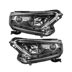 RH+LH Headlight For 2017-2022 Honda CR-V Halogen W/LED DRL Black Housing