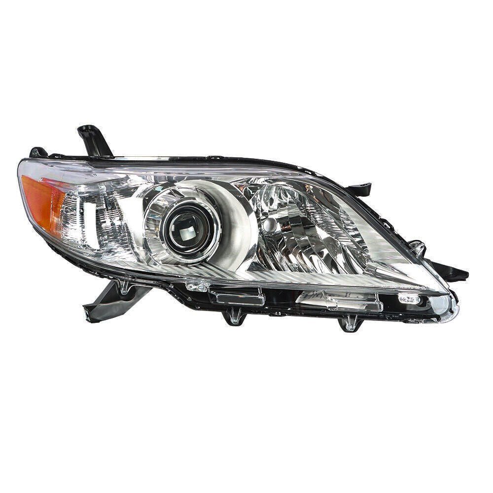 Right Headlight For 2011-2020 Toyota Sienna Chrome Housing Halogen Clear