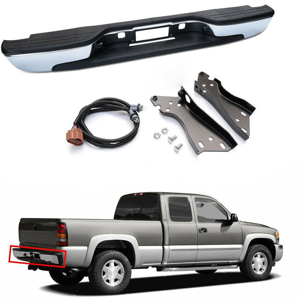 Steel Rear Bumper Assembly For 1999-2007 Silverado Sierra 1500 W/Bracket