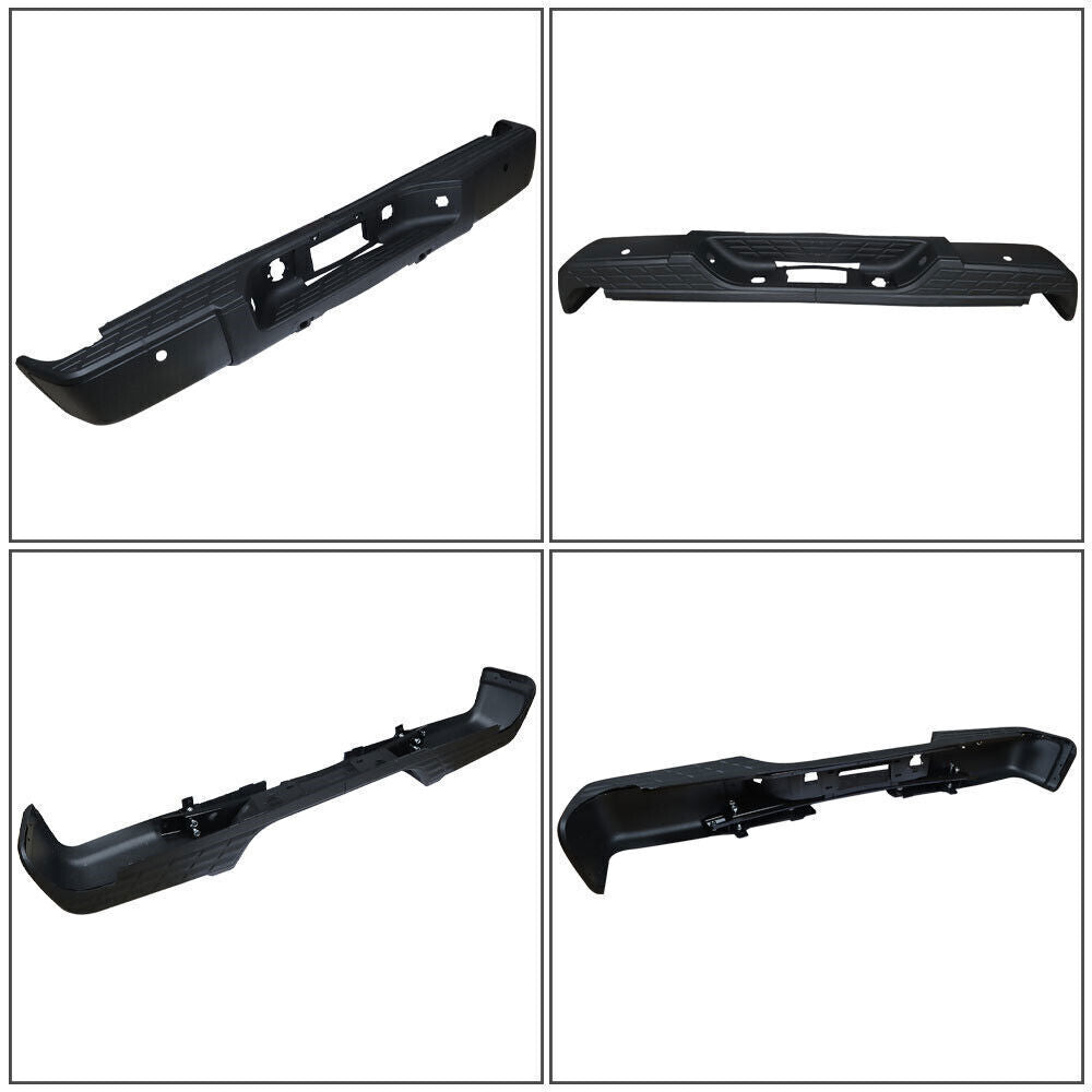 Steel Rear Bumper For 2007-2013 Chevy Silverado / GMC Sierra 1500 Black