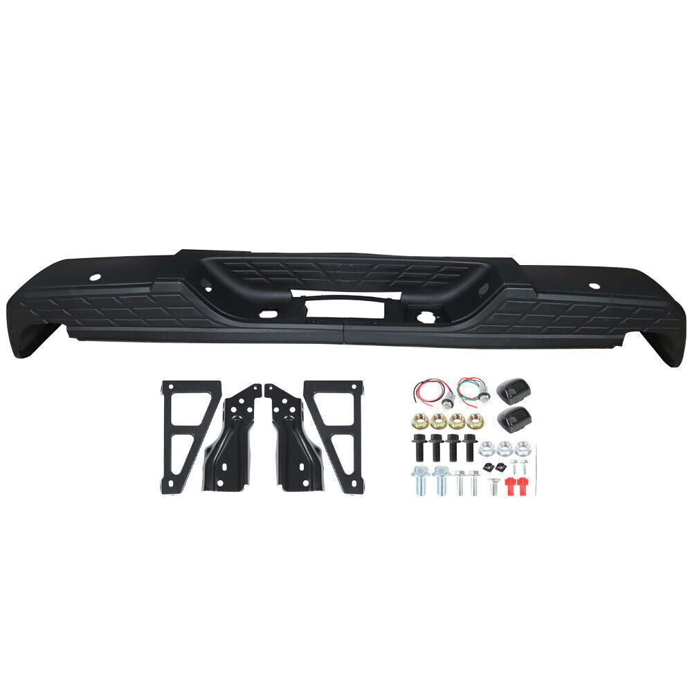Steel Rear Bumper For 2007-2013 Chevy Silverado / GMC Sierra 1500 Black