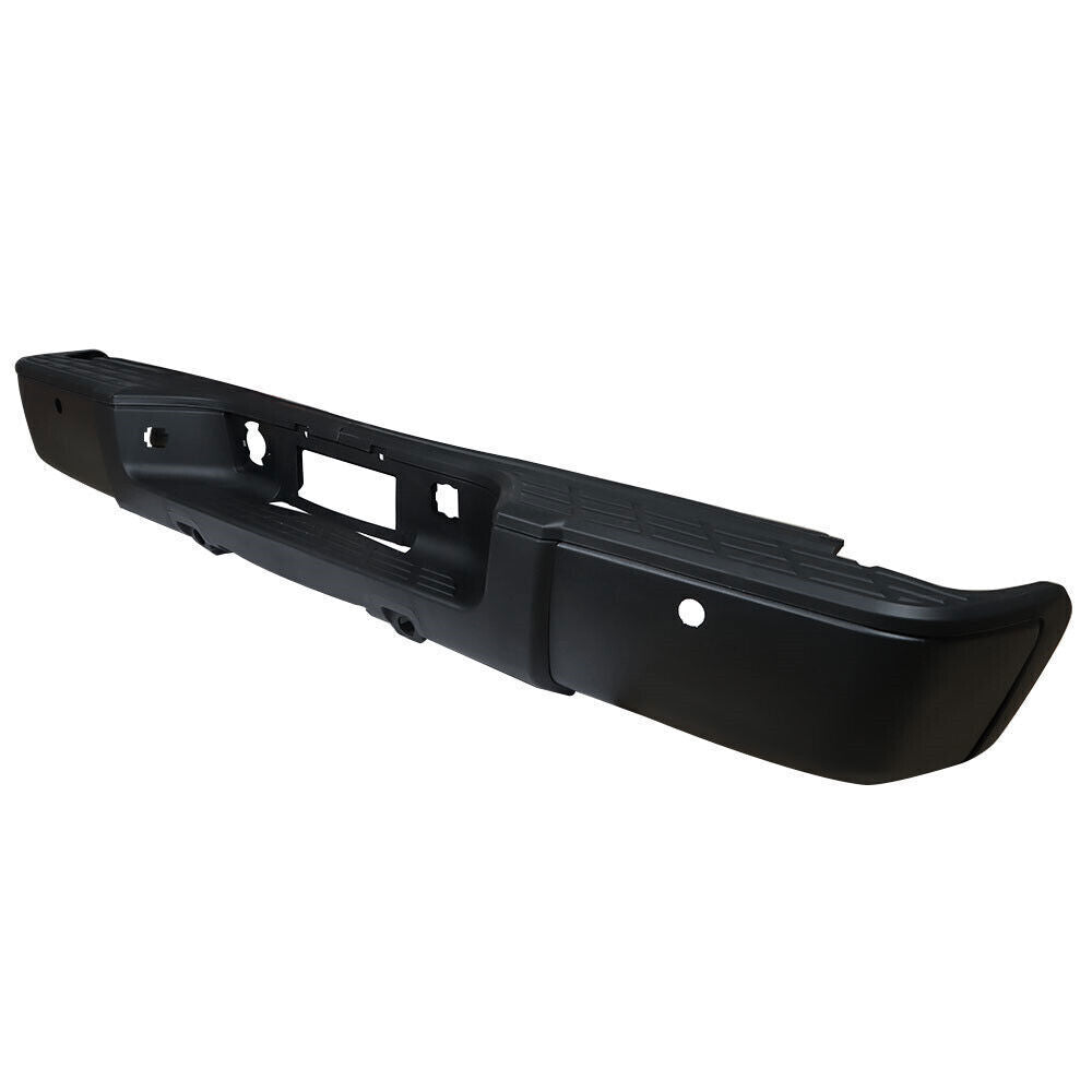 Steel Rear Bumper For 2007-2013 Chevy Silverado / GMC Sierra 1500 Black