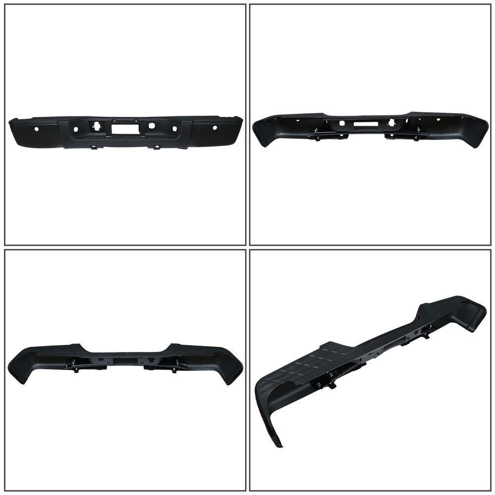 Steel Rear Bumper For 2007-2013 Chevy Silverado / GMC Sierra 1500 Black