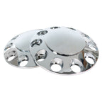 Complete 33mm Lug Chrome Hub Cover Semi Truck Wheel Axle Cover Kit Front & Rear