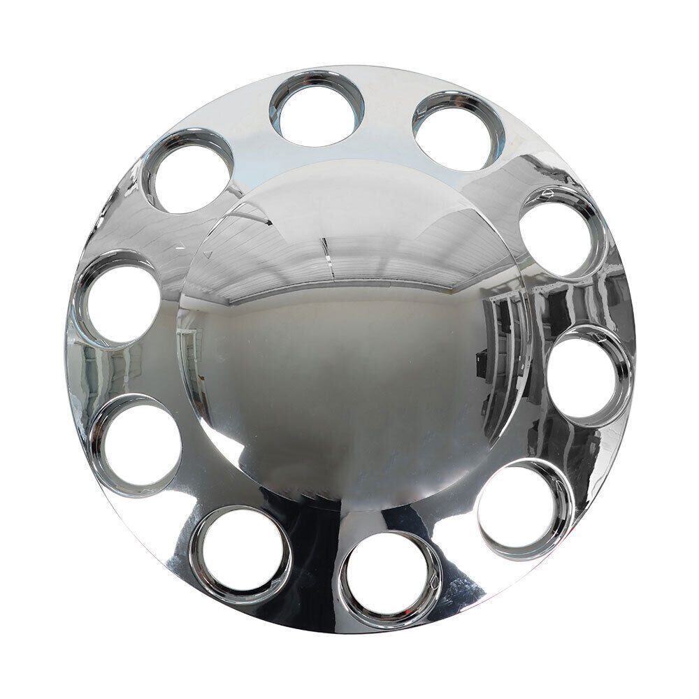 Complete 33mm Lug Chrome Hub Cover Semi Truck Wheel Axle Cover Kit Front & Rear