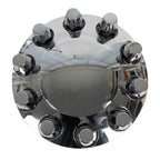 Complete 33mm Lug Chrome Hub Cover Semi Truck Wheel Axle Cover Kit Front & Rear