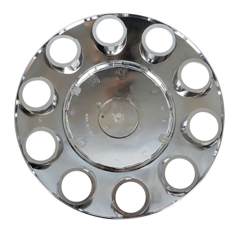 Complete 33mm Lug Chrome Hub Cover Semi Truck Wheel Axle Cover Kit Front & Rear