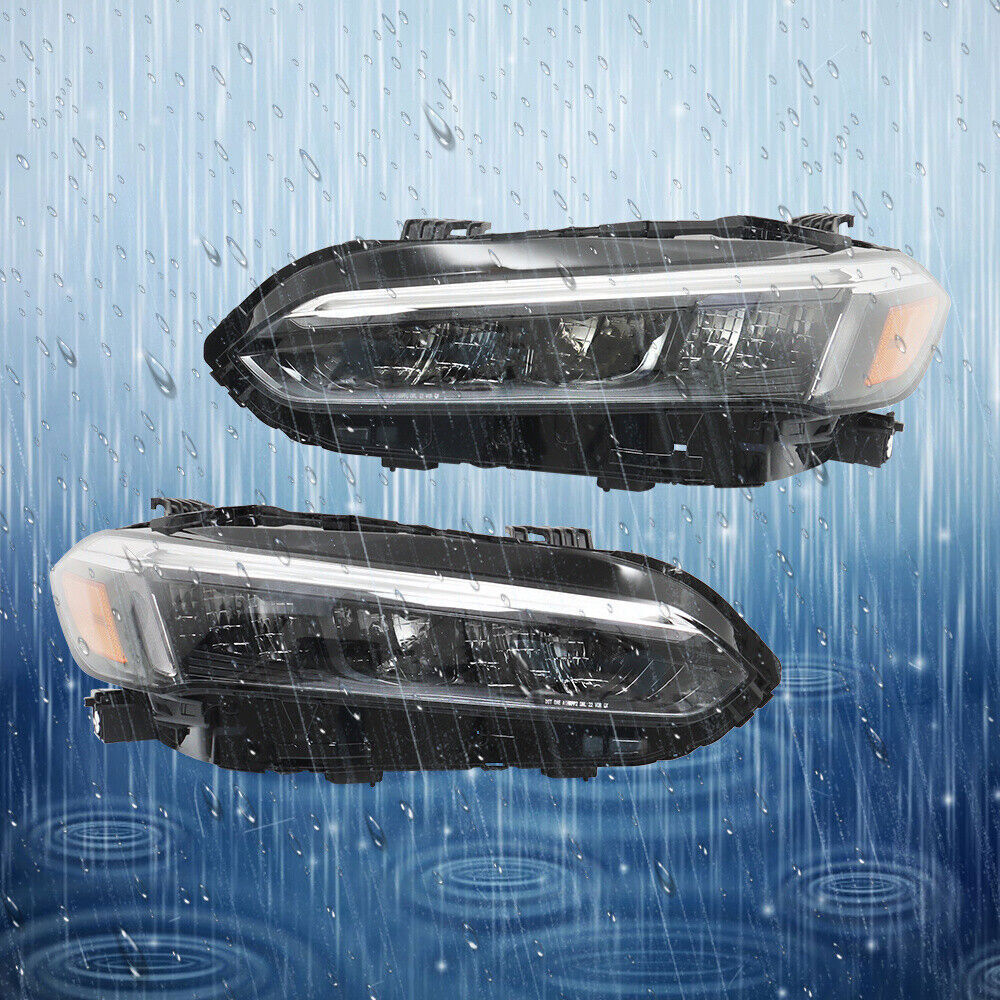 Right+Left Headlights For 2022 2023 Honda Civic Sport/Touring LED Black