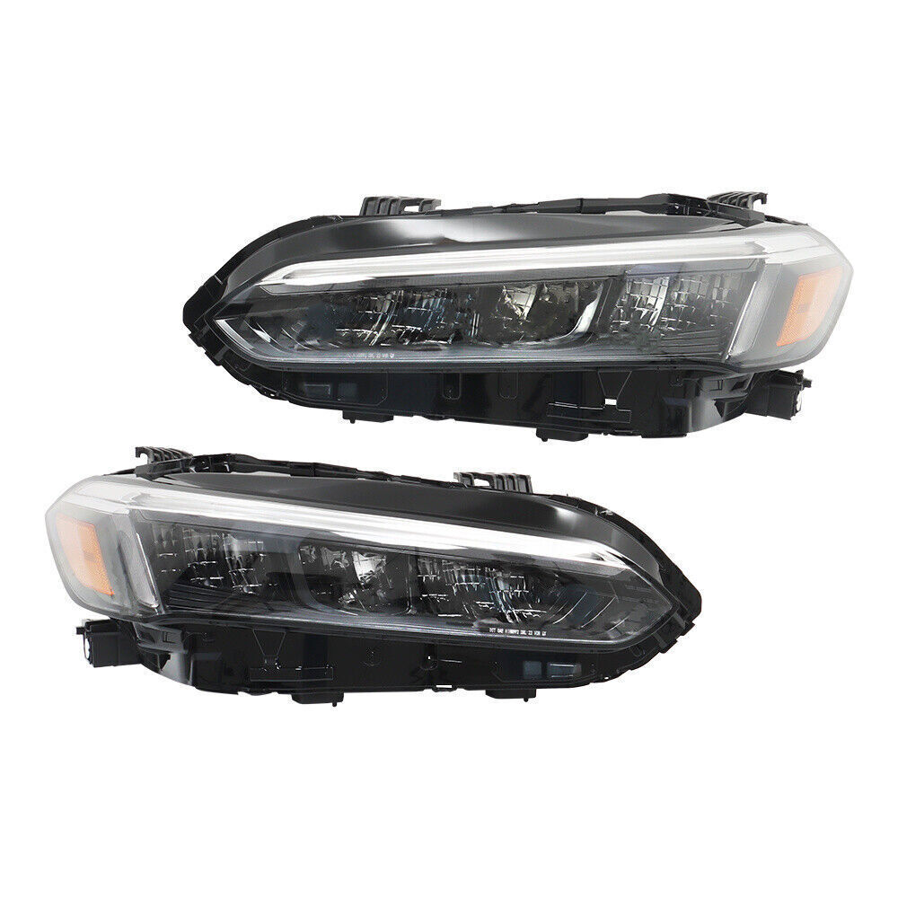 Right+Left Headlights For 2022 2023 Honda Civic Sport/Touring LED Black