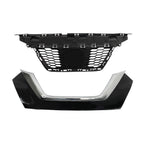 Front Upper Grille For 2020 2021 2022 Nissan Versa With Trim Chrome Set