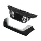 Front Upper Grille For 2020 2021 2022 Nissan Versa With Trim Chrome Set