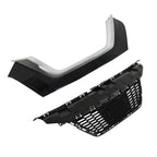 Front Upper Grille For 2020 2021 2022 Nissan Versa With Trim Chrome Set