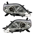 Right+Left Headlights For 2011-2020 Toyota Sienna Halogen Chrome Clear