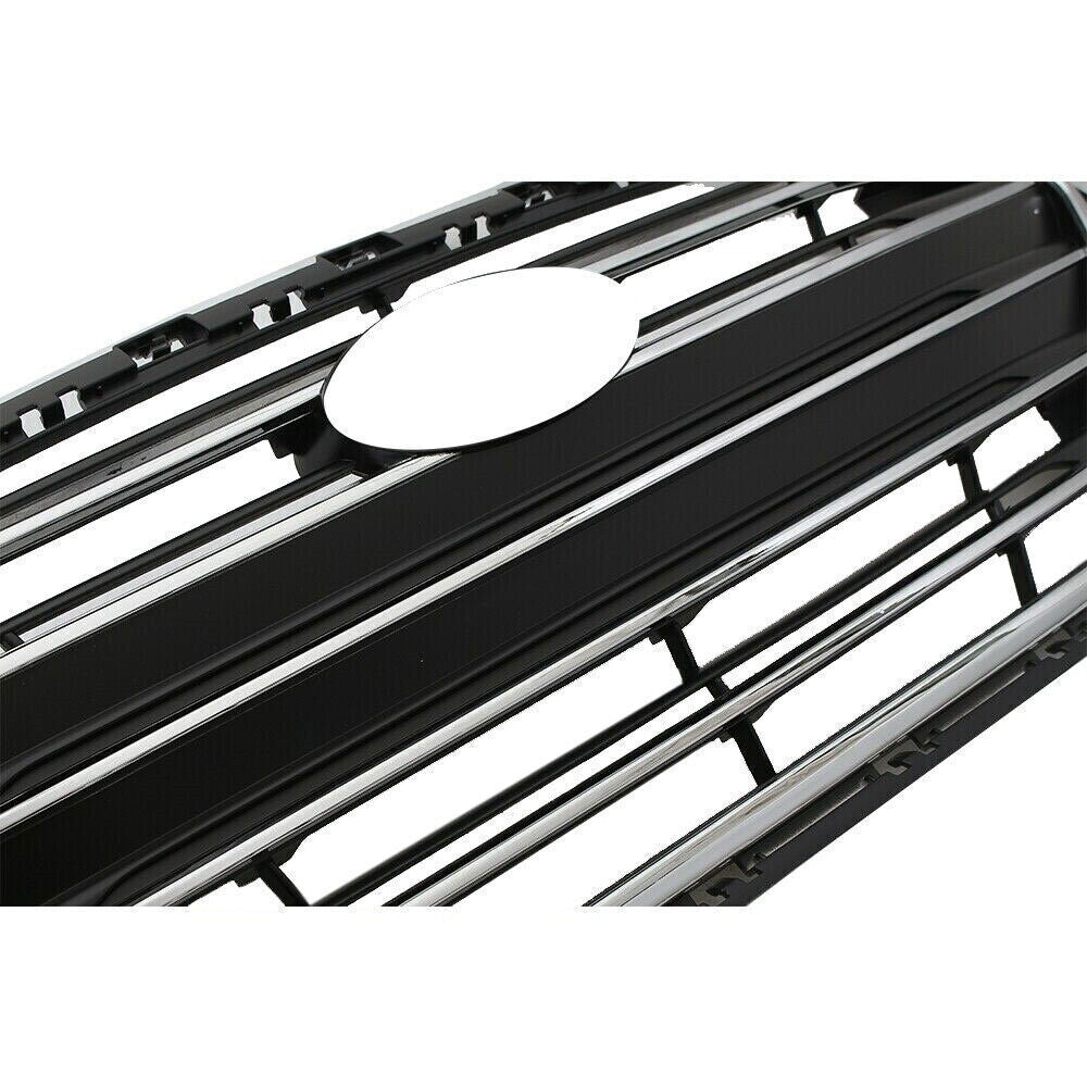 Front Grille Grill For 2017-18 Hyundai Elantra Black And Chrome Plastic
