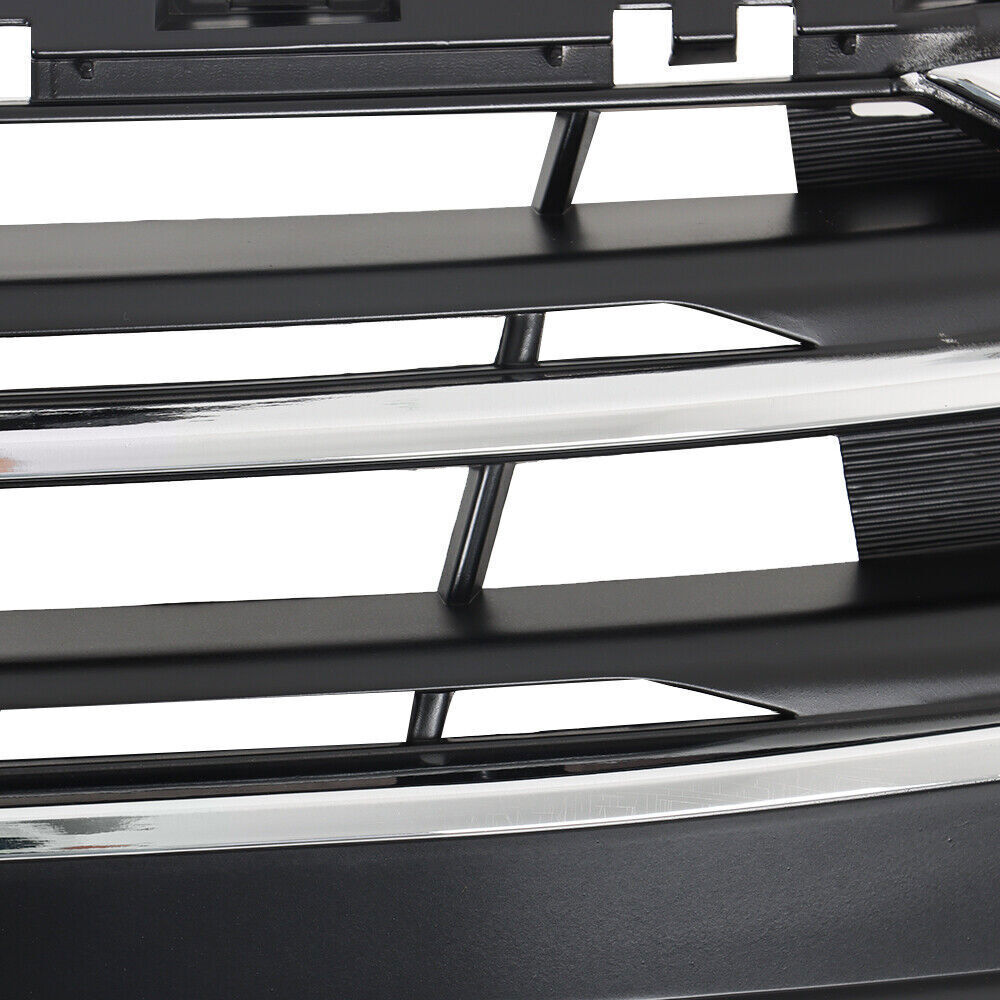 Front Grille Grill For 2017-18 Hyundai Elantra Black And Chrome Plastic