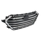 Front Grille Grill For 2017-18 Hyundai Elantra Black And Chrome Plastic
