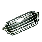 Front Grille Grill For 2017-18 Hyundai Elantra Black And Chrome Plastic