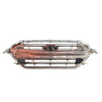 Front Grille Grill For 2017-18 Hyundai Elantra Black And Chrome Plastic