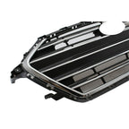 Front Grille Grill For 2017-18 Hyundai Elantra Black And Chrome Plastic