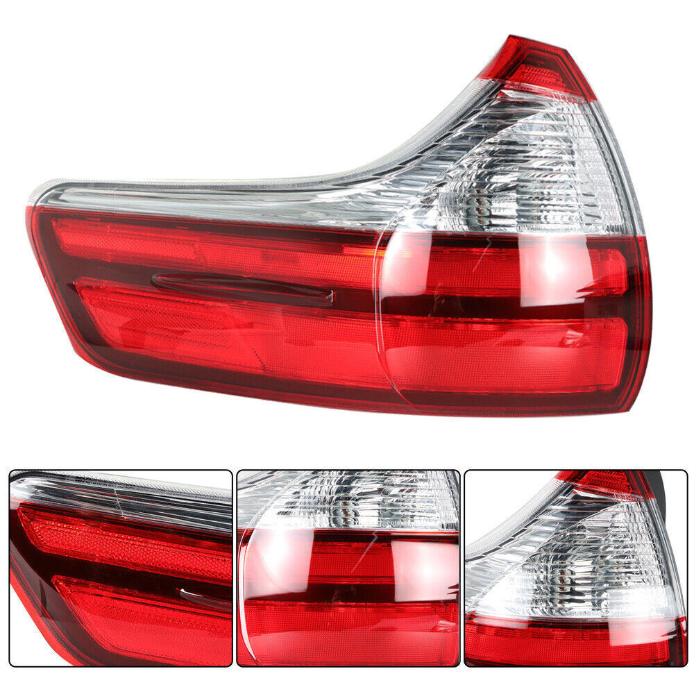 Rear Driver Left Side Outer Tail Light For 2015-2020 Toyota Sienna Clear