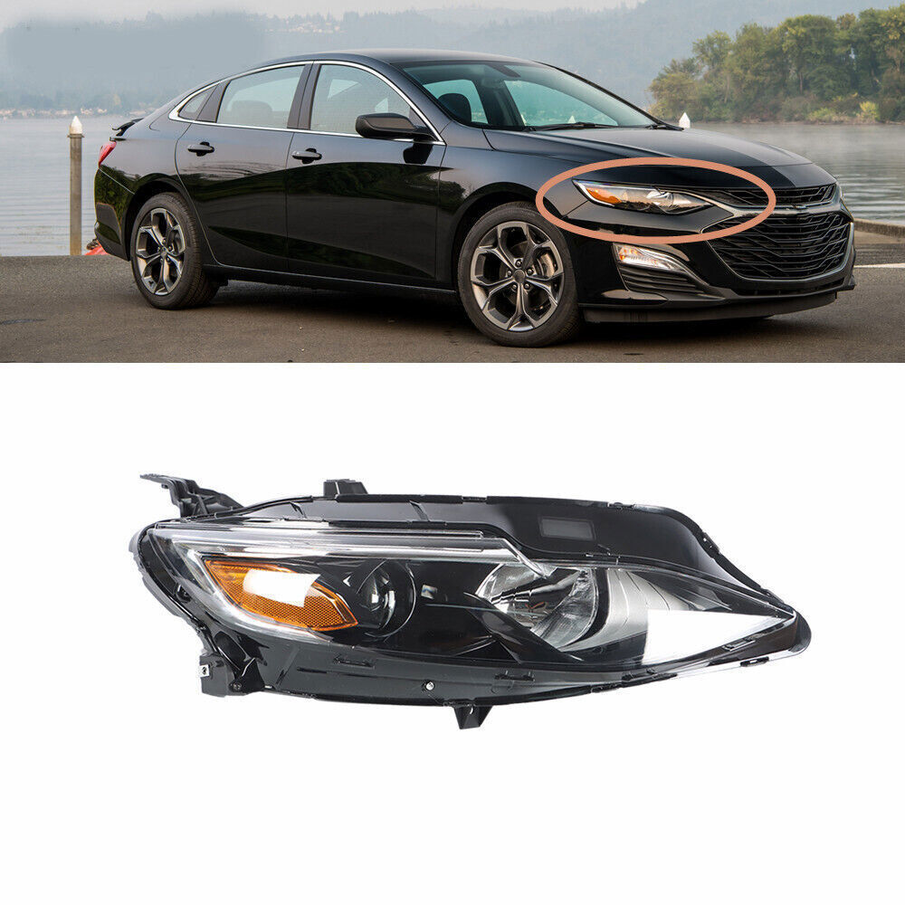 Right Headlight For 2019 2020 Chevrolet Malibu Halogen Type Headlamp