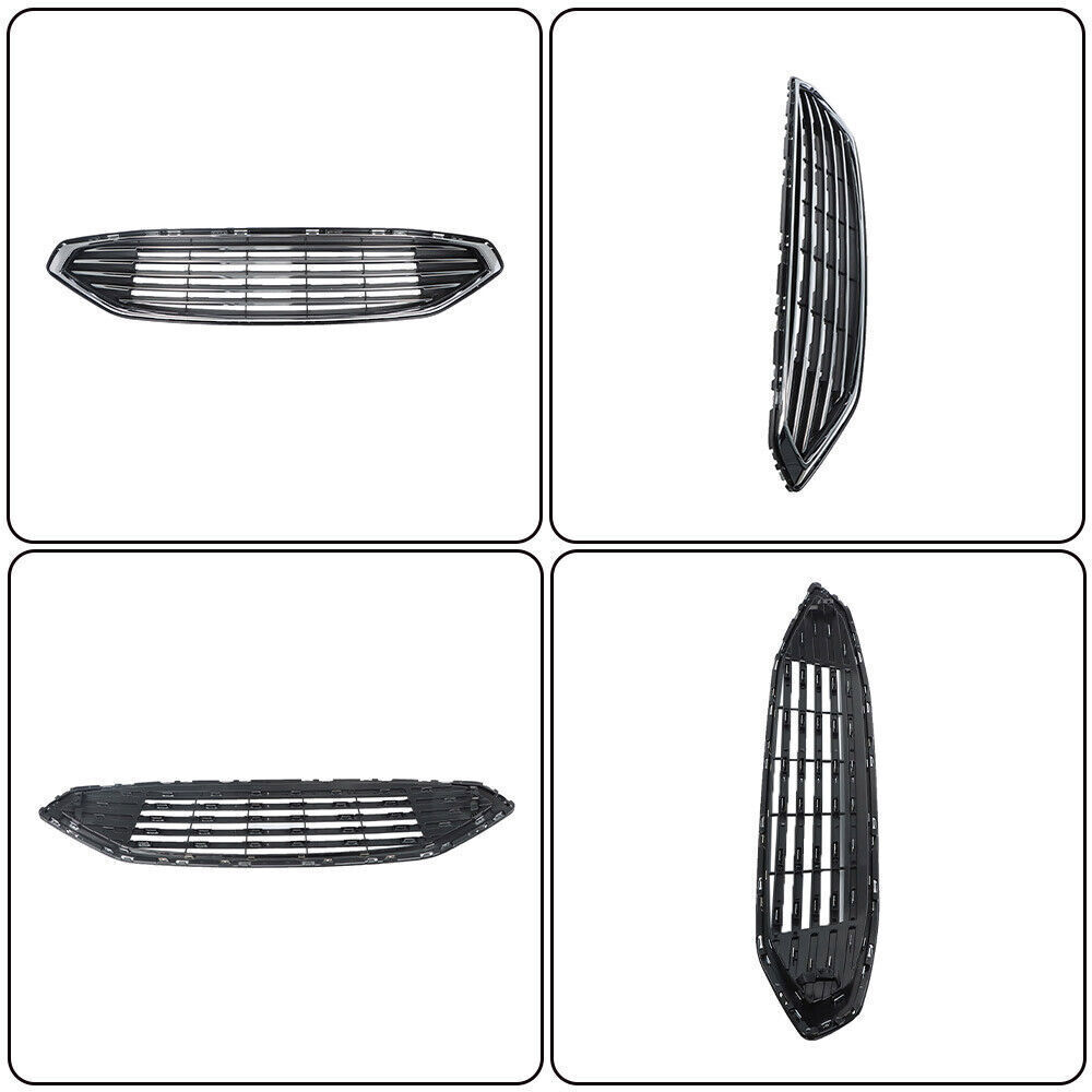Front Upper Bumper Grille For Ford Fusion 2017-2018 Chrome HS7Z-8200-AA