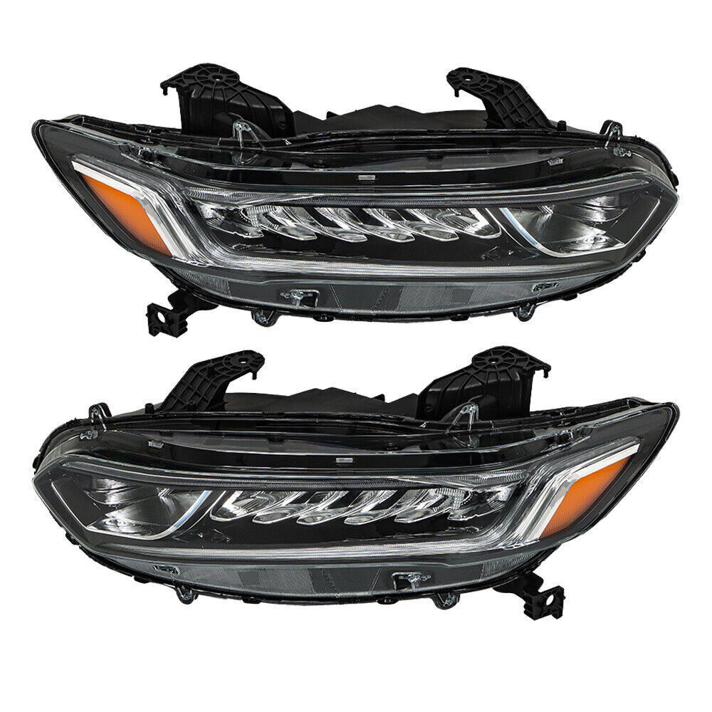 Pair Headlight Assy For 2018-2020 Honda Accord Sedan Halogen High Beam
