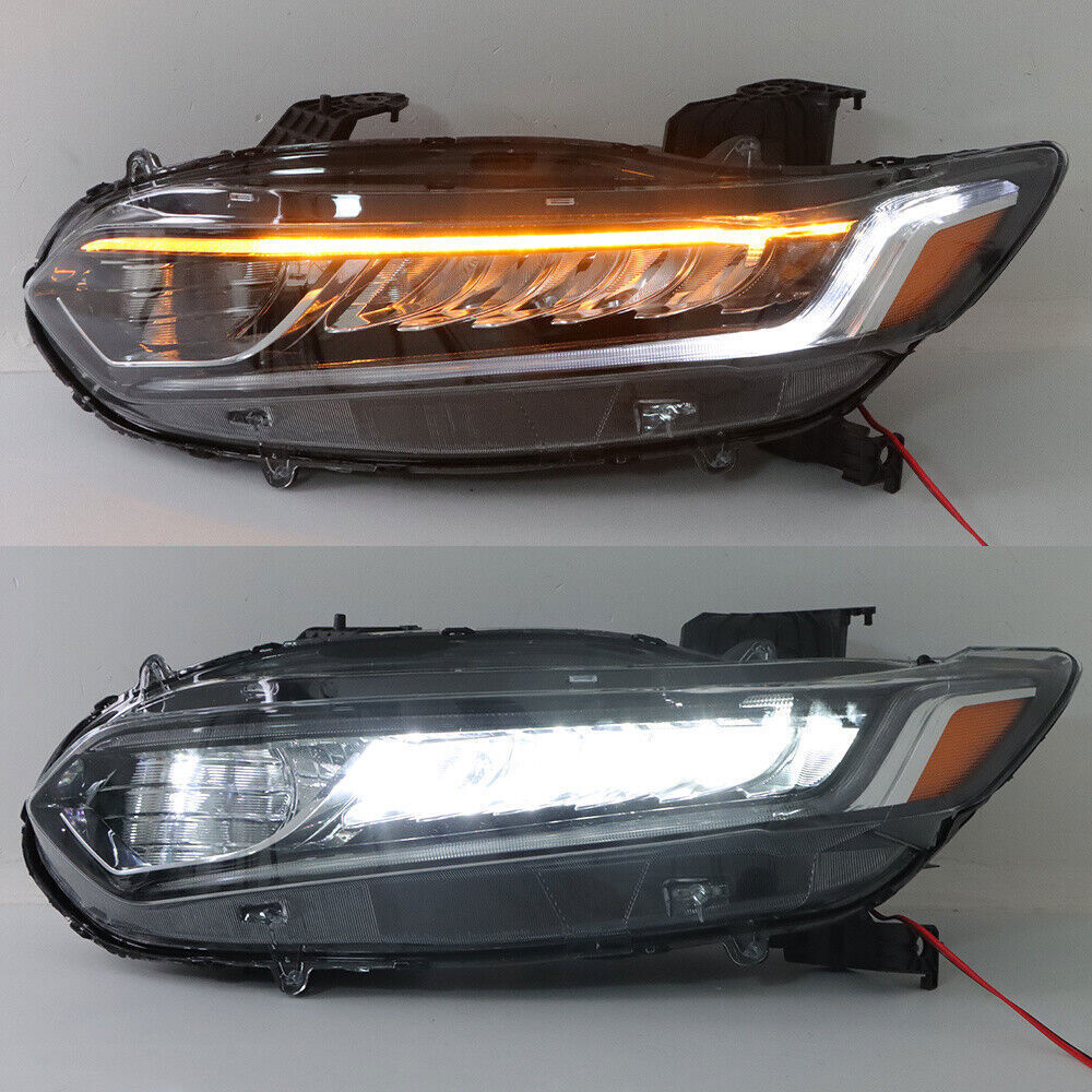 Pair Headlight Assy For 2018-2020 Honda Accord Sedan Halogen High Beam