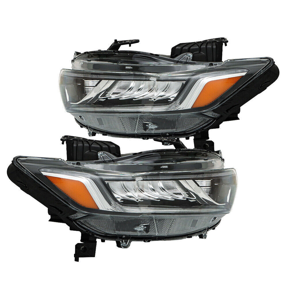 Pair Headlight Assy For 2018-2020 Honda Accord Sedan Halogen High Beam