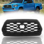 Front Upper Grille Assembly For 2016-21 2022 Toyota Tacoma Matte Black